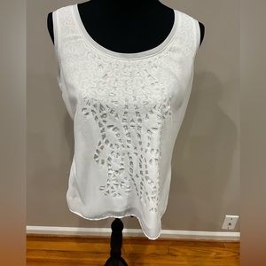 White Sleeveless Blouse